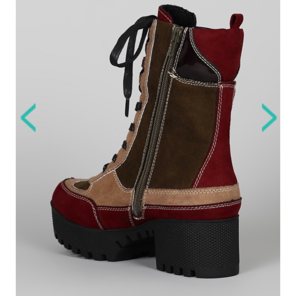 Multi Color Platform Combat Boot - Picture 8 of 8